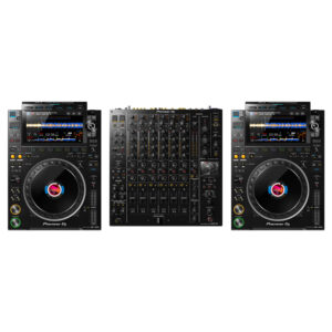 Pioneer DJ CDJ-3000 (Pair) + Pioneer DJM-V10 Mixer + All Link Cables Needed