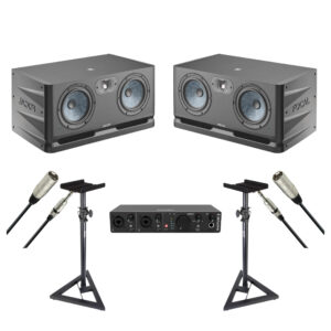 Focal Alpha Evo Twin (Pair) + Arturia Minifuse 2 + Monitors Stands (Pair) + Adam Hall XLR male to TRS 3M (Pair)