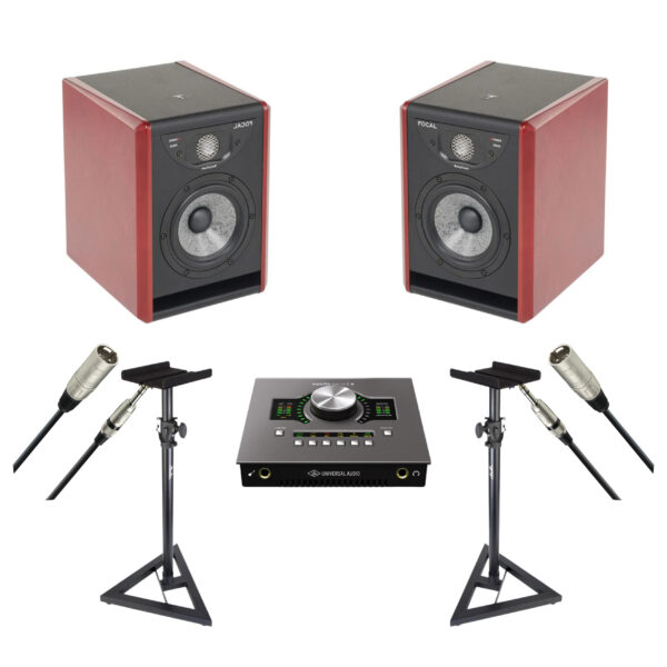 Focal Solo 6 (Pair) + Universal Audio Apollo Twin X USB + Monitors Stands (Pair) + Adam Hall XLR male to TRS 3M (Pair) (Copy)