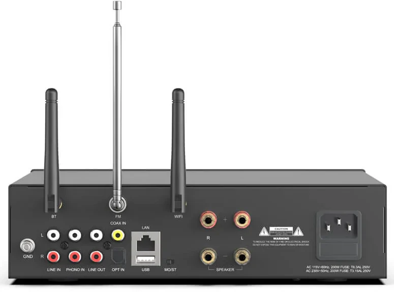 Arylic A100 Wireless Multiroom Full Digital HiFi Amplifier - Hi-Res Audio WiFi, Bluetooth, & AirPlay