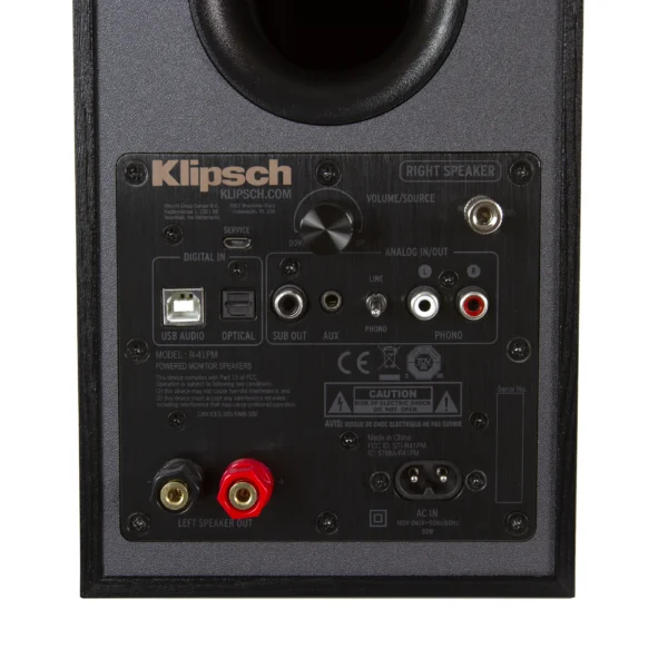 Klipsch R‑41PM Powered Bookshelf Speakers (Pair) 4-Inch Woofer 70W Built-in Amplifier & Bluetooth - Image 5
