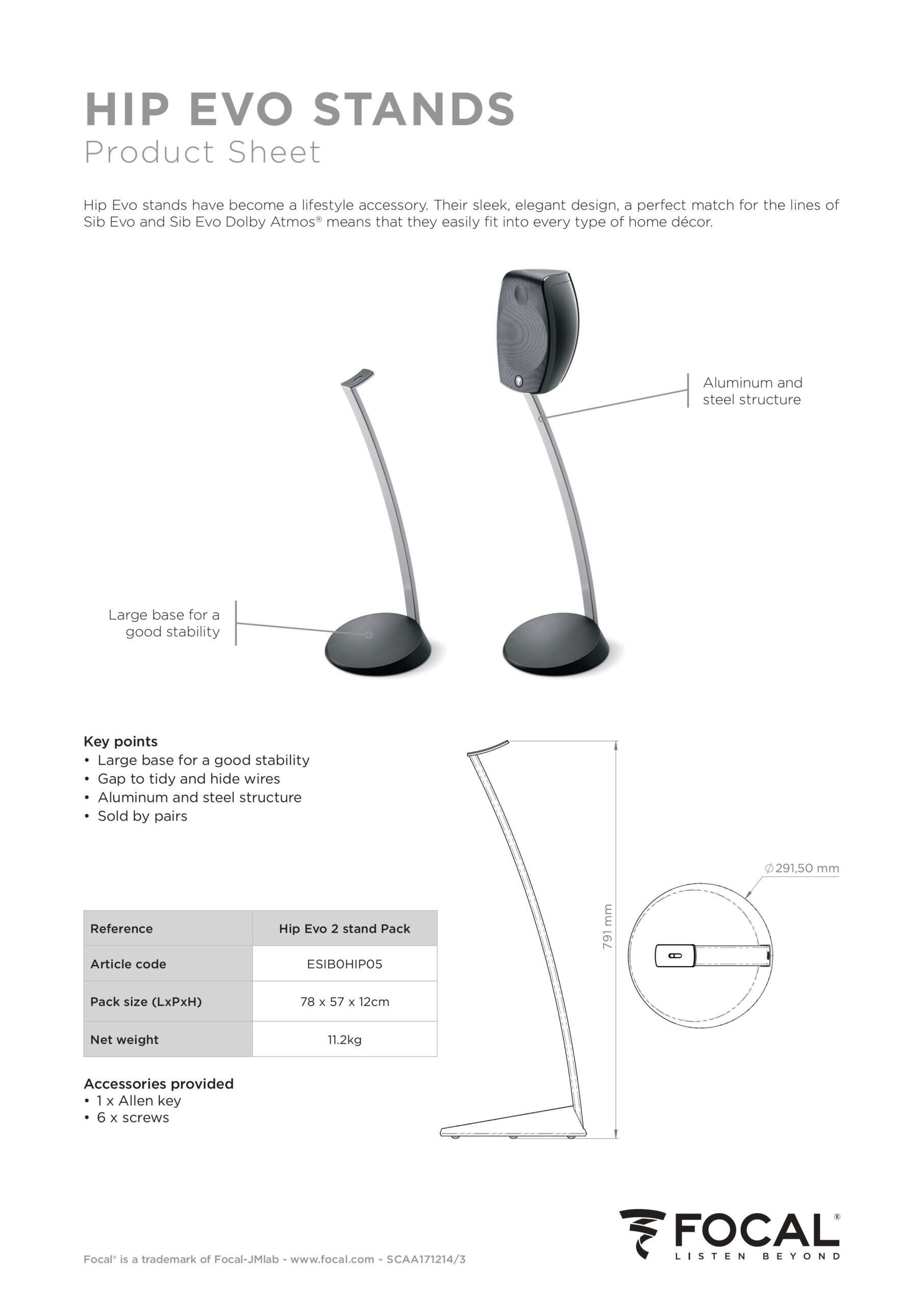 Focal Hip Evo Stands for Sib Evo Speakers (Pair)