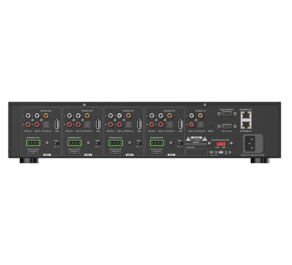 Arylic HA400 4‑Zone Wireless Streaming Amplifier 8×50 W (400 W Total), Hi‑Res DAC, AirPlay 2, Wi‑Fi, Ethernet & RS‑232 Control - Image 5