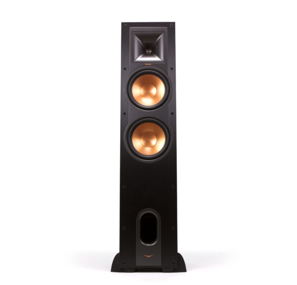 Klipsch R‑28F Floorstand Speaker – 8″ Dual Woofers, 1″ LTS Tweeter, 150 W RMS