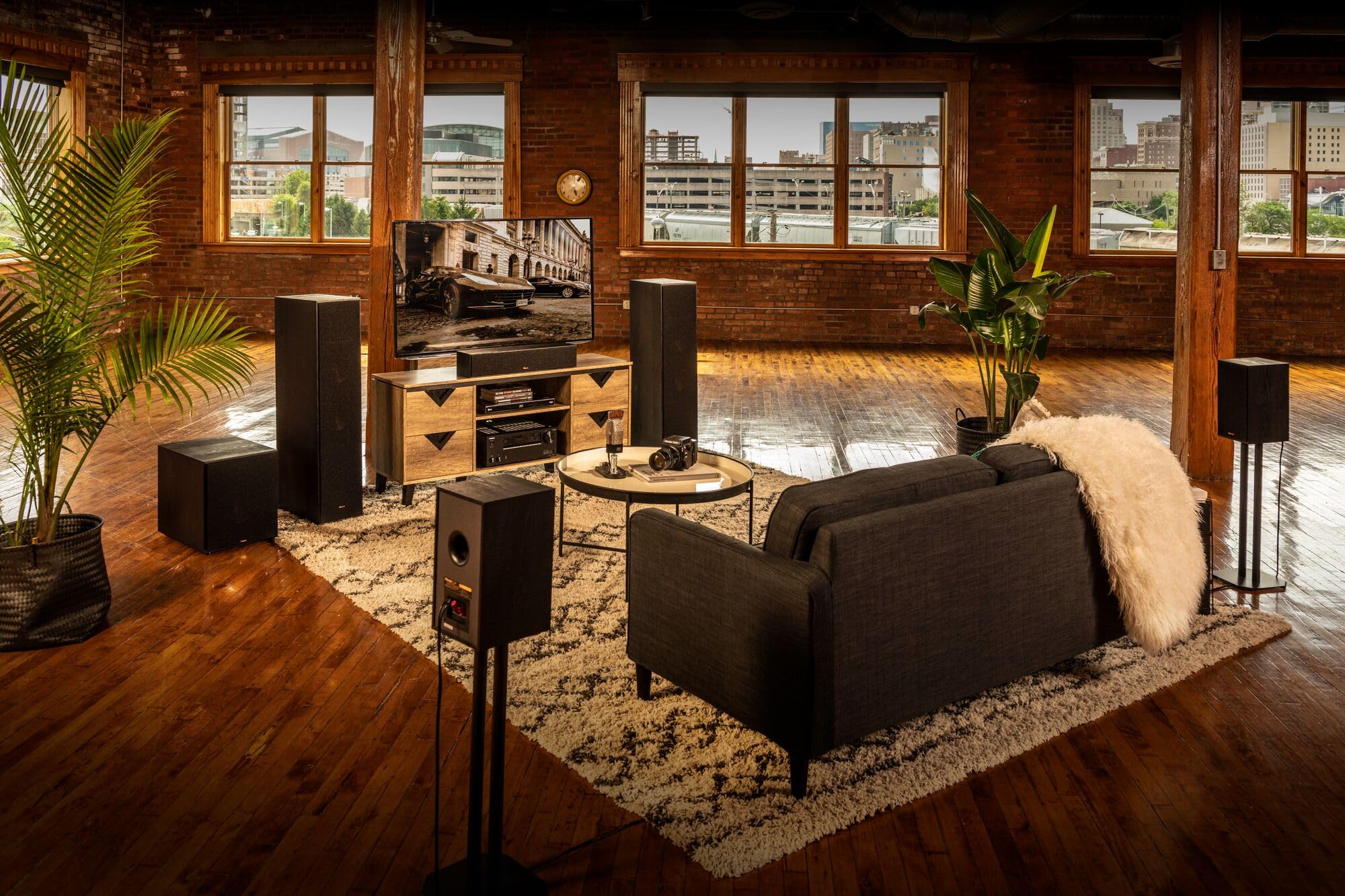 Klipsch R-8SW Powered Subwoofer – 8" Down-Firing Woofer, 50W RMS / 150W Peak