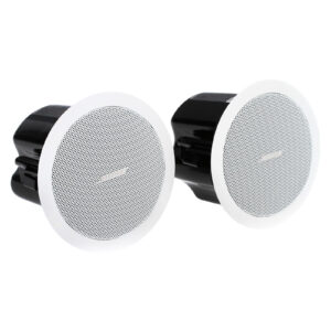 Bose FS2C In-Ceiling Speakers (Pair, White) – 2" Full-Range Drivers, 40W Peak Power, 70/100V & Low-Impedance Compatible, Compact Design for Commercial Audio