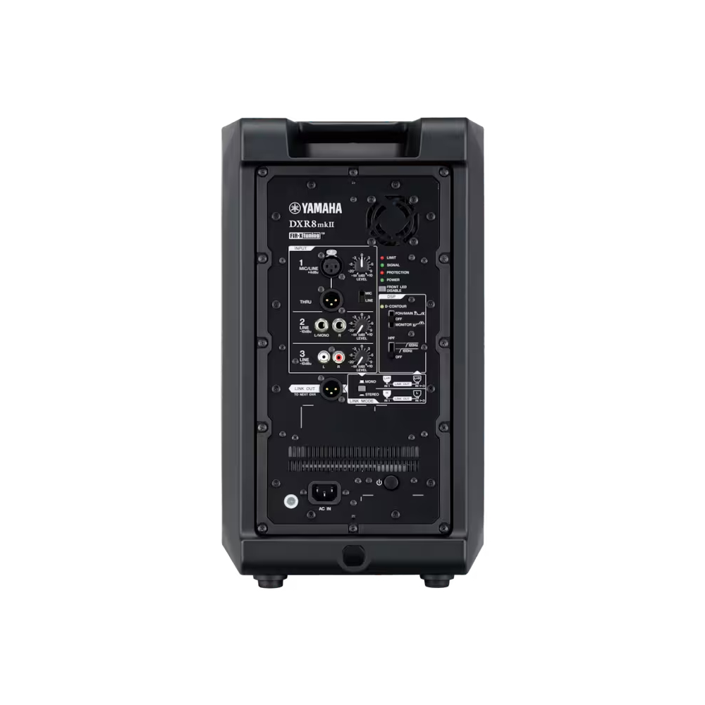 Yamaha DXR8mkII – 700W RMS 8" Woofer + 1.75" Titanium Compression Driver Active Loudspeaker, 130 dB SPL, FIR-X DSP, 3-Channel Mixer