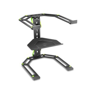 Gravity GLTS01B Adjustable Laptop Stand – Steel, Foldable, 315–490 mm Height Range, Non-Slip Rubber Pads, Black Powder-Coated Finish
