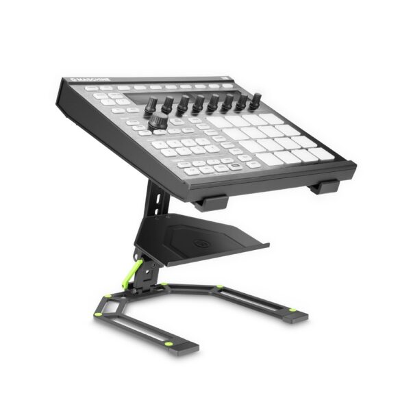 Gravity GLTS01B Adjustable Laptop Stand – Steel, Foldable, 315–490 mm Height Range, Non-Slip Rubber Pads, Black Powder-Coated Finish - Image 5