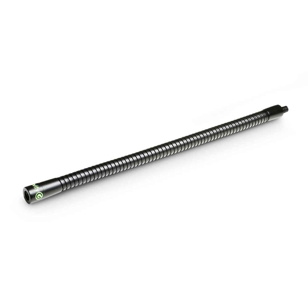 Gravity GMAGOOSEM Medium Gooseneck 320 mm – Flexible Steel Microphone Arm, Dual 3/8" Threaded Ends, 15 mm Diameter, Black Finish