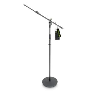 Gravity GMS2322B Microphone Stand – Steel Construction, Adjustable Height 1030–1690 mm, Tripod Base, 3/8″ Thread, Black Powder-Coated Finish
