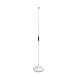 Gravity GMS23W Microphone Stand – Adjustable Height 1000–1680 mm, White Steel Build, Round Base, 3/8″ Thread, For Studio and Stage