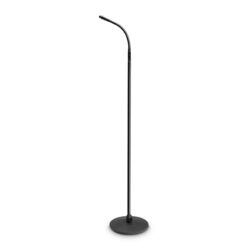 Gravity GMS23XLRB Microphone Stand – Adjustable Height 1030–1690 mm, Integrated XLR Cable, Heavy Round Base, Steel Build, Professional Black Finish