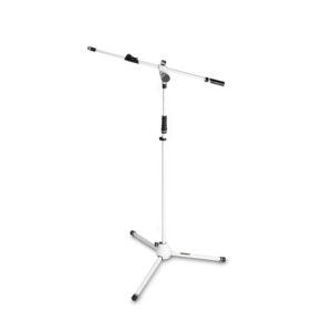 Gravity GMS4322W White Microphone Stand – Steel, Adjustable Height 1030–1690 mm, 3/8″ Thread, Weighted Round Base