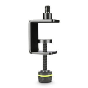 Gravity GMSTM1B Microphone Table Clamp – Heavy-Duty Steel, 3/8″ Thread, Desktop & Podium Mount, Black Finish