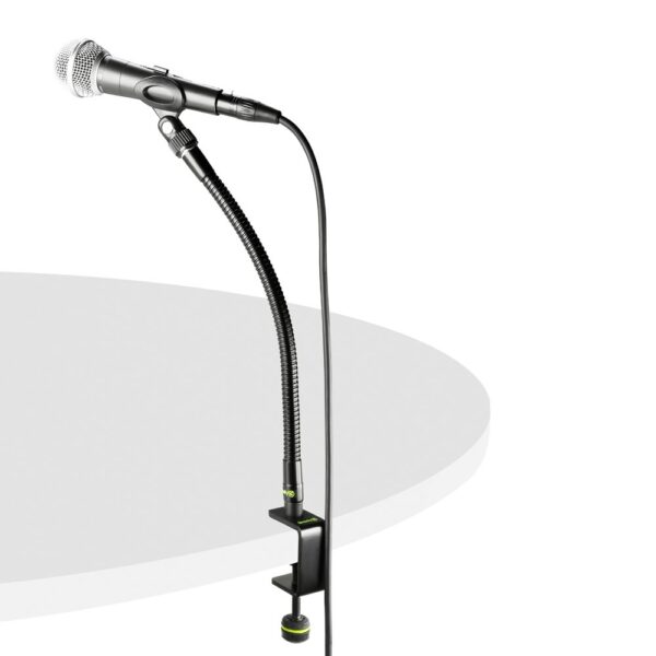 Gravity GMSTM1B Microphone Table Clamp – Heavy-Duty Steel, 3/8″ Thread, Desktop & Podium Mount, Black Finish - Image 2