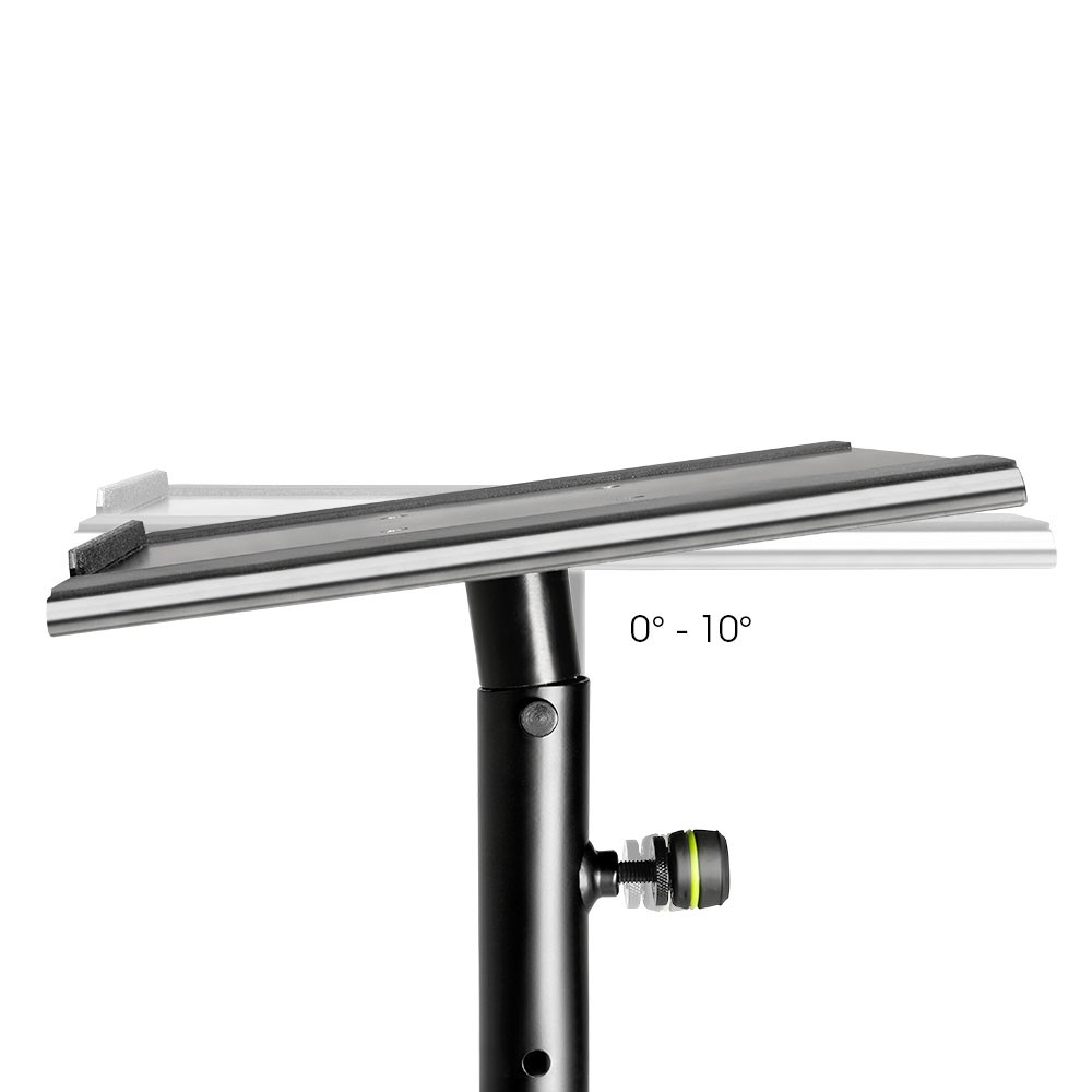 Gravity GSP3202VT VARI®-TILT Studio Monitor Speaker Stand – Adjustable Height, 10° Tilt, 50 kg Capacity, Black Finish - Image 5