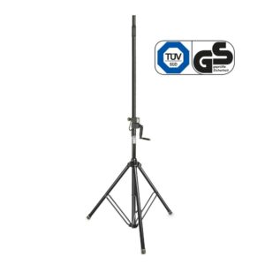 Gravity GSP4722B Wind‑Up Speaker Stand – 1.5 m to 2.4 m, 40 kg Load, Steel Tripod with Rack‑and‑Pinion Crank