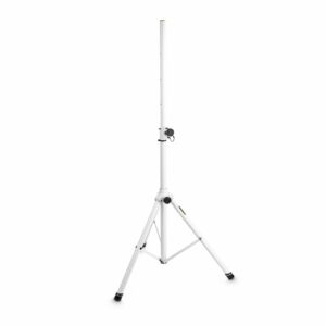 Gravity GSP5211W Aluminium Speaker Stand – 35 mm, 50 kg Load, White Powder-Coated, Tripod Base with Safety Pin