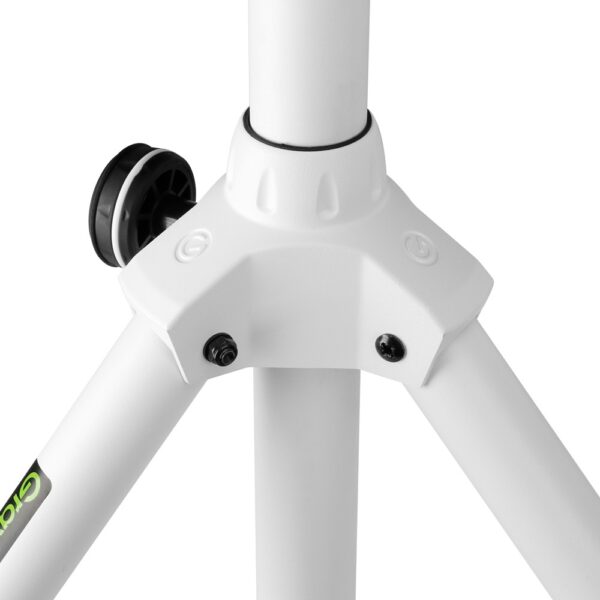 Gravity GSP5211W Aluminium Speaker Stand – 35 mm, 50 kg Load, White Powder-Coated, Tripod Base with Safety Pin - Image 4