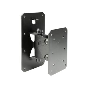 Gravity GSPWMBS30B Tilt‑and‑Swivel Wall Mount Bracket for Speakers – 30 kg Load, 160° Swivel, 40° Tilt, Steel Black