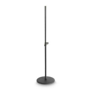 Gravity GSSPWBSET1 Speaker Pole with Base Plate Set – Adjustable Height 820–1400 mm, Steel Build, 35 mm Mounting Pole, Weighted Plate Base, Black Powder-Coated Finish