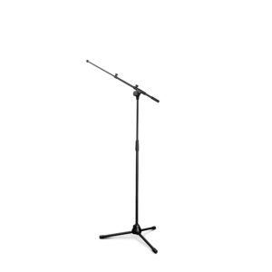 Gravity GTMS4322B Studio Microphone Stand with Boom Arm – Adjustable Height, Heavy-Duty Steel, Black Finish