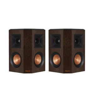 Klipsch RP‑402S Bipolar Surround Speaker Walnut (Pair) – 75 W RMS/300 W Peak, Dual 4″ Cerametallic Woofers, Dual Titanium LTS Vented Tweeters with 90°×90° Tractrix Horn & Bi‑Directional WDST