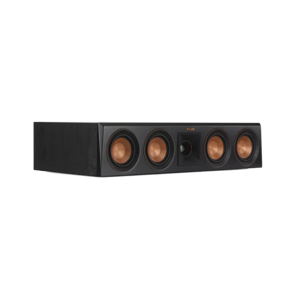 Klipsch RP‑404C Center Channel Black – Quad 4″ Cerametallic Woofers & 1″ Titanium LTS Tweeter with Tractrix® Horn – 125W RMS - Image 2