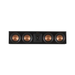 Klipsch RP‑404C Center Channel Black – Quad 4″ Cerametallic Woofers & 1″ Titanium LTS Tweeter with Tractrix® Horn – 125W RMS