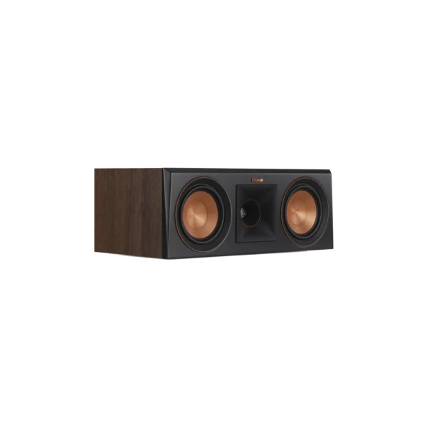 Klipsch RP‑500C Center Channel Speaker Walnut – Dual 5.25″ Cerametallic Woofers & 1″ Titanium Horn Tweeter – 100W RMS