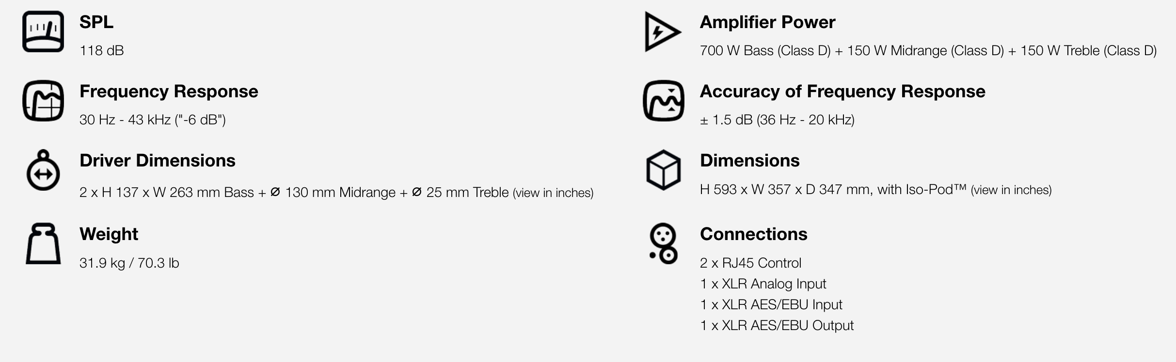Genelec 8361A - 10" Smart Active Three-Way Studio Monitor, 1000W RMS, 118 dB SPL with GLM Calibration