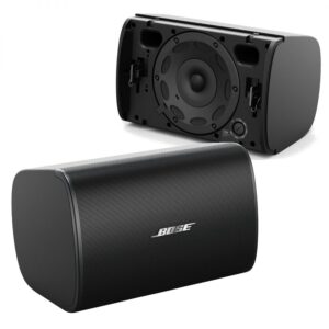 Bose DM6SE Surface-Mount Speakers (Pair, Black) – 6.5" Drivers, 150W Peak Power, Weather-Resistant, Full-Range Sound for Indoor & Outdoor Commercial Installations