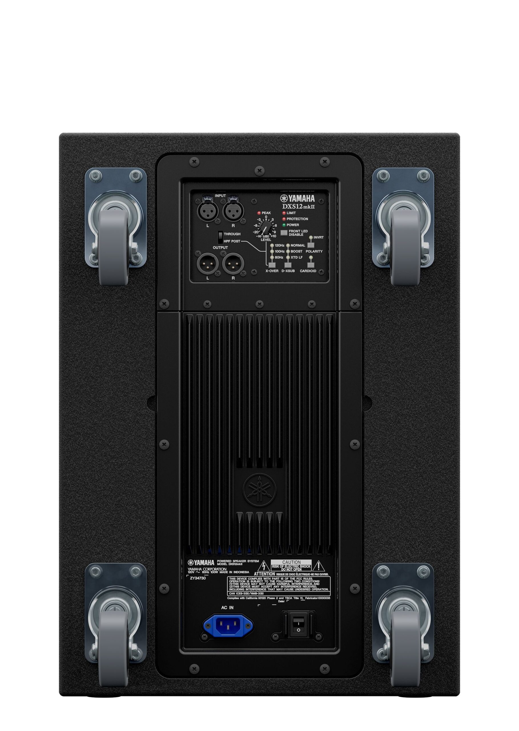 Yamaha DXS12mkII Powered Subwoofer – 12" Driver, 1020W Class-D Amplifier, Deep 42Hz Bass, Compact High-SPL Design with DSP for Live Sound & Portable PA Systems