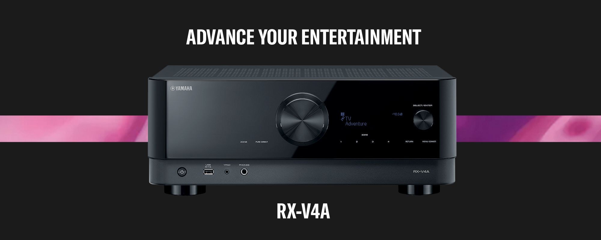 Yamaha RX-V4A 5.2-Channel AV Receiver – 4K Ultra HD, HDMI 2.1, Dolby & DTS