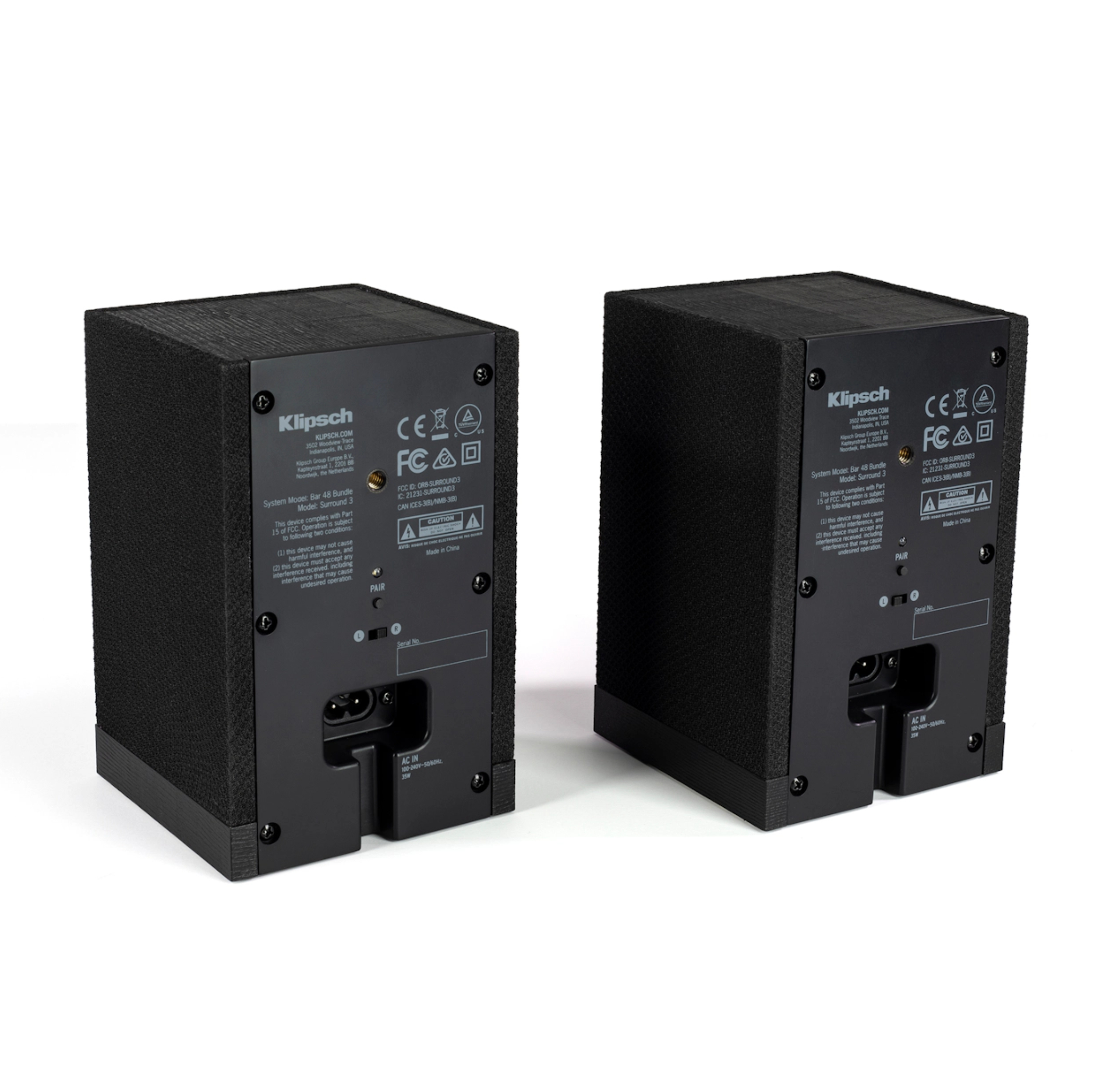 Klipsch SURROUND 3 Wireless Surround Sound Speakers (Pair) – 60W RMS, Plug-and-Play, Premium Acoustic Performance for Home Theater Systems - Image 2