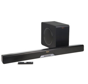 Klipsch RSB‑14 2.1‑Channel Soundbar System – 135 W RMS, 8″ Wireless Sub, 4K HDMI Pass‑Through, Tractrix® Horns, Dolby Audio & DTS Play‑Fi™