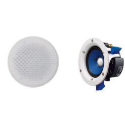 Alternative view of Yamaha NS-IC400 Frameless 4″ 2-Way In-Ceiling Speakers (Pair) – 25 W RMS, Soft-Dome Tweeter, Magnetic Grille