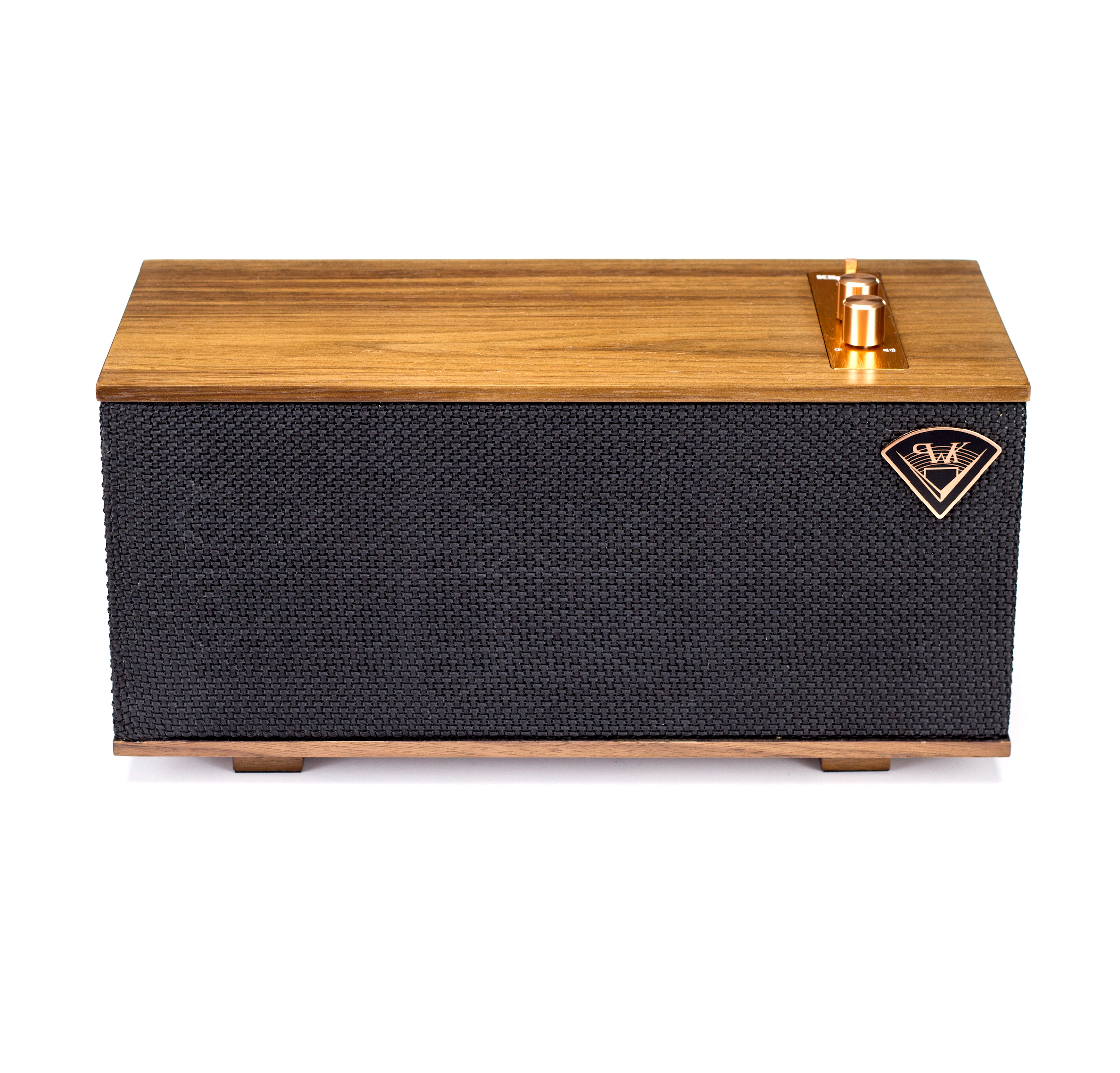 Klipsch The One Walnut Portable Bluetooth Speaker – 30W Bi-Amplified Stereo, 4.5" Woofer, 8-Hour Battery, Real Wood Veneer