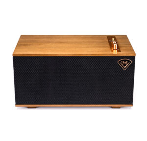 Klipsch The Three Walnut Wireless Speaker – 60W Stereo Sound, Bluetooth 5.3, USB & Phono Inputs, Real Wood Veneer