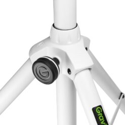 Gravity GSP5211W Aluminium Speaker Stand – 35 mm, 50 kg Load, White Powder-Coated, Tripod Base with Safety Pin