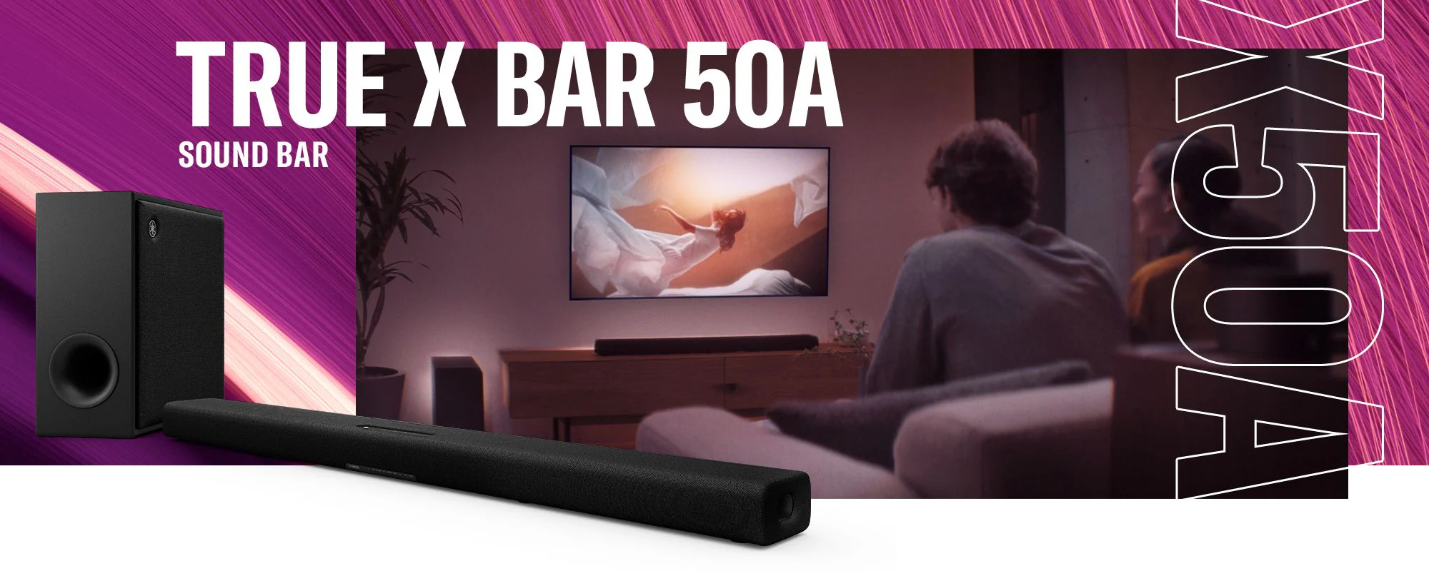 Yamaha True X Bar 50A (SR‑X50A) — Premium Dolby Atmos Soundbar & Wireless Subwoofer System