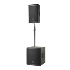 Alternative view of JBL Pro EON 715 Speaker + EON 718SD Subwoofer - Powered 15" Speaker with Powered 18" Subwoofer + Gravity Speaker Stand + Cables