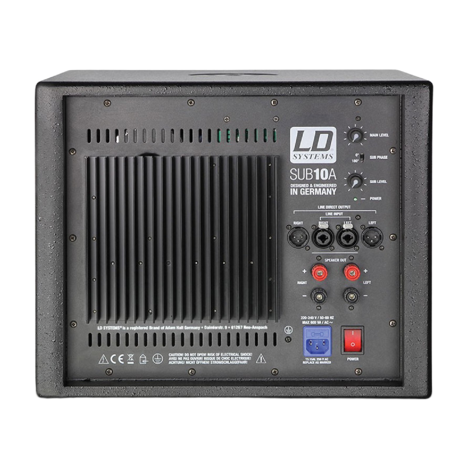 LD Systems SUB 10 A Active Installation Subwoofer – 360W RMS, 118 dB SPL, 10” Bass Reflex Subwoofer