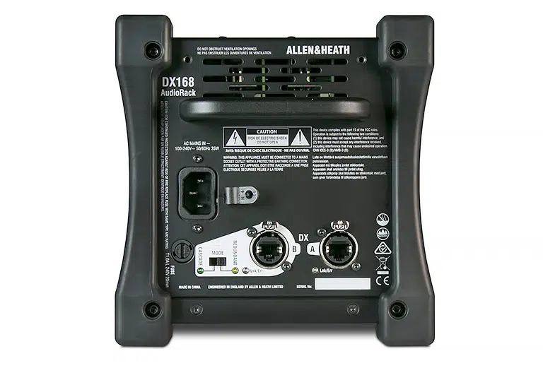 Allen & Heath DX168 – 96kHz Portable Remote Audio Expander Stagebox for dLive & Avantis Systems