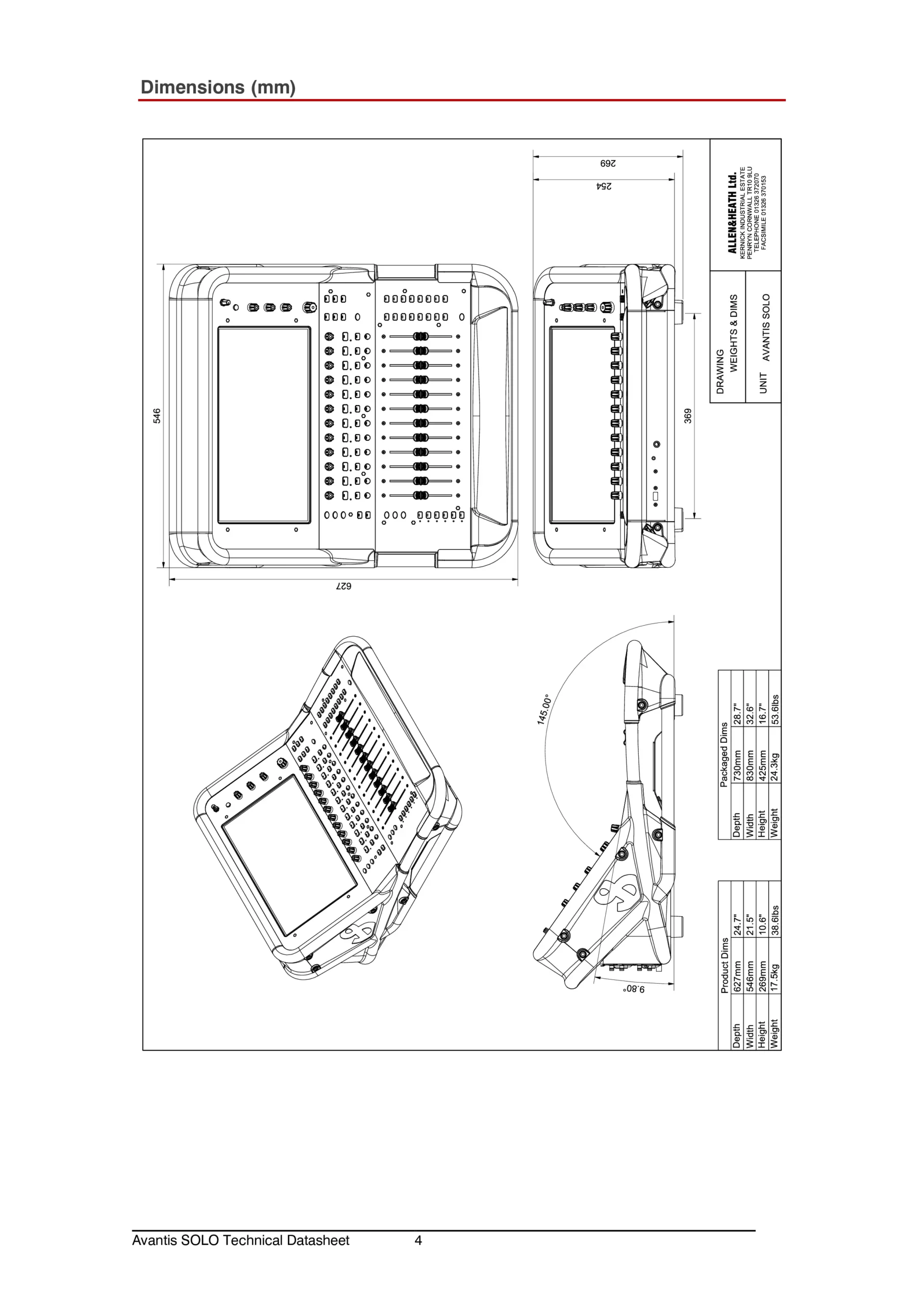 Allen & Heath Avantis Solo Features