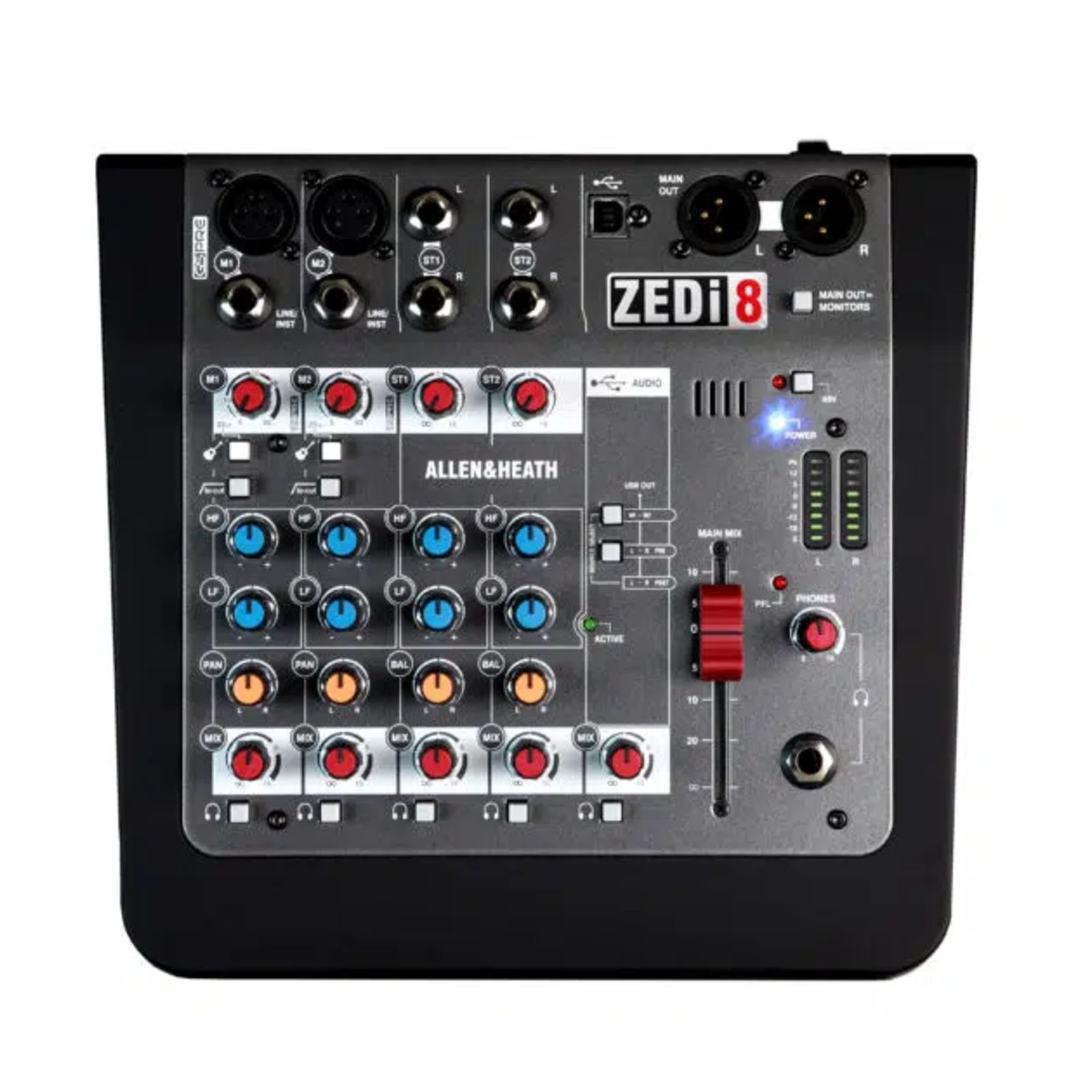 Allen & Heath ZEDi-8 – Compact 8-Channel Hybrid Analog Mixer with USB Audio Interface 24-bit/96kHz - Image 2