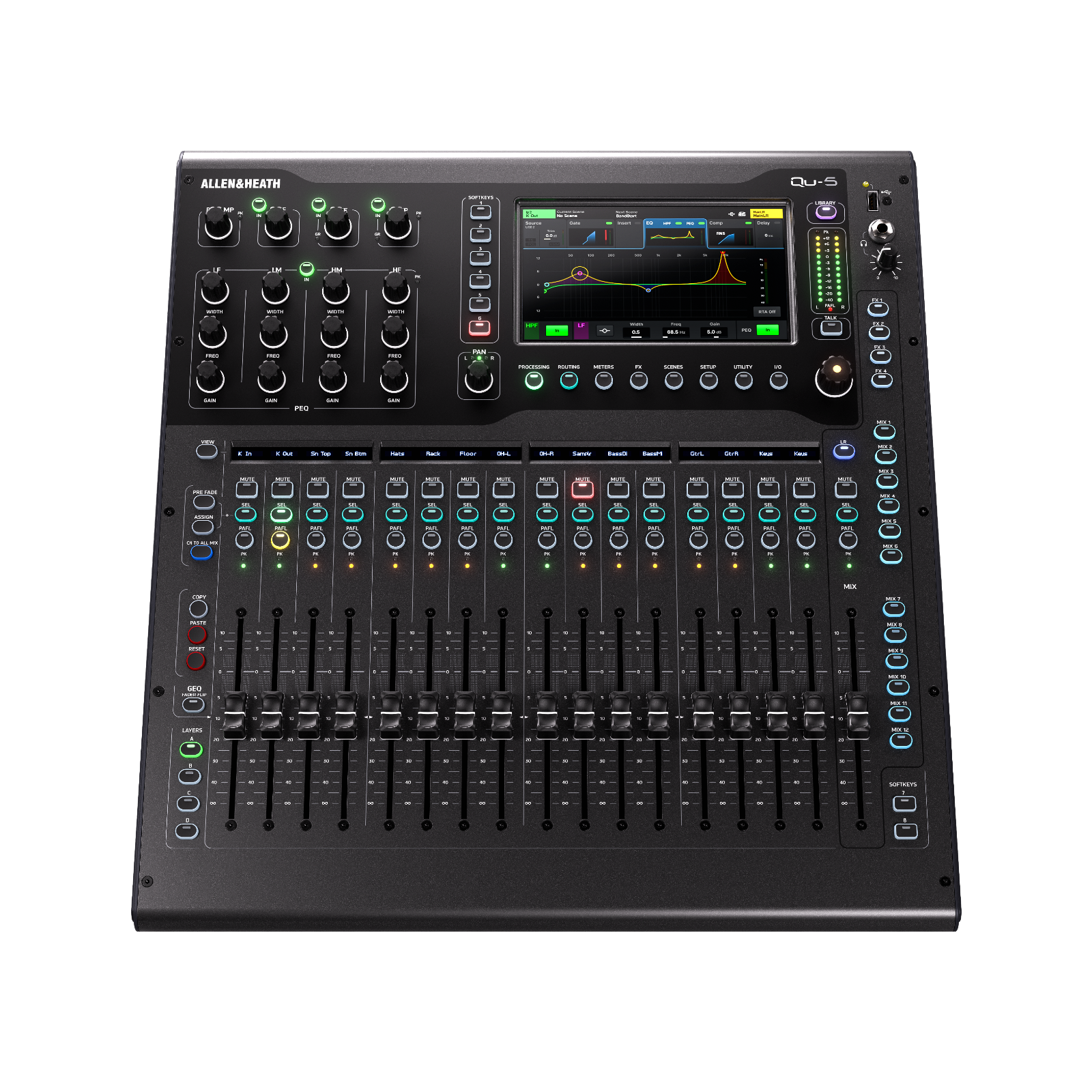 Allen & Heath QU-5 – 96kHz Digital Mixing Console with 96 Input Channels, Touchscreen & Multitrack USB Recording - Image 2