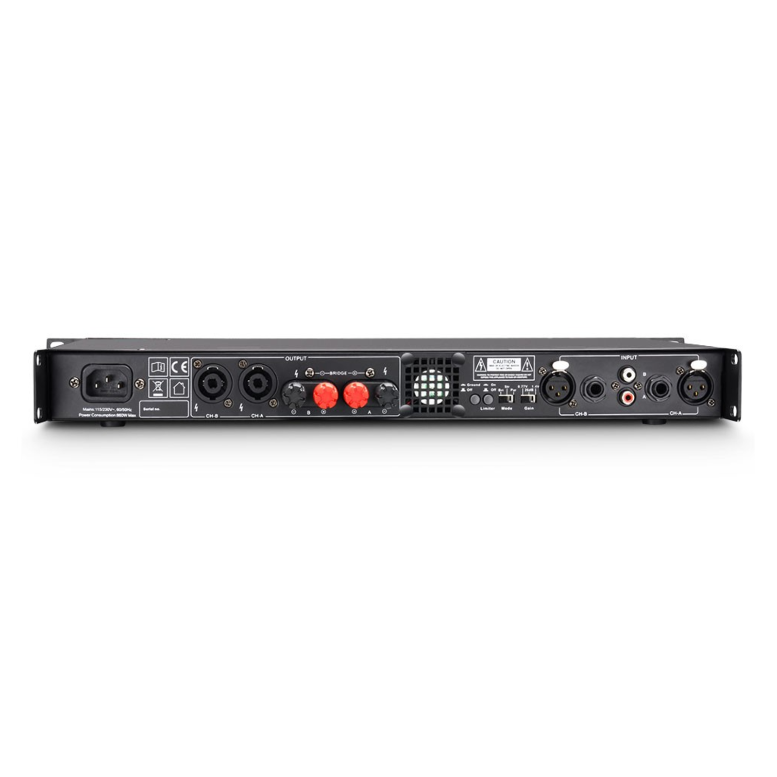 LD Systems XS700 Class D Professional Power Amplifier | 2 × 350W @ 4Ω | 700W Bridged | 1U Rackmount PA Amplifier - Image 3