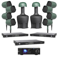 Outdoor Garden Audio System | 8 × JBL Professional GSF6 + 2 × GSB12 + Eversolo DMP-A6 + 3 × LD Systems XS700 | Premium Weatherproof Landscape Audio System